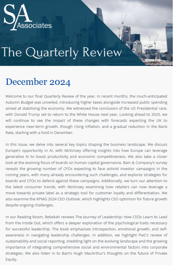 The Quarterly Review, December 2024